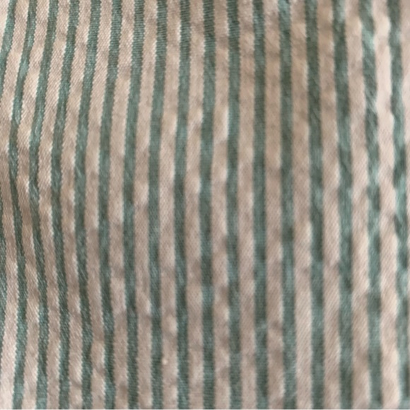 Liz & Co. Mint Striped Seersucker Skort Womens 10 With Pockets - Picture 7 of 11